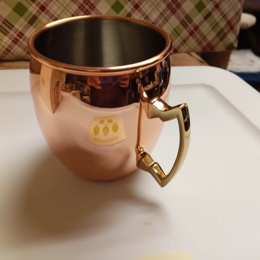 True Moscow Mule Mug, Stainless Steel, Copper Finish Cup for Moscow Mule 16oz